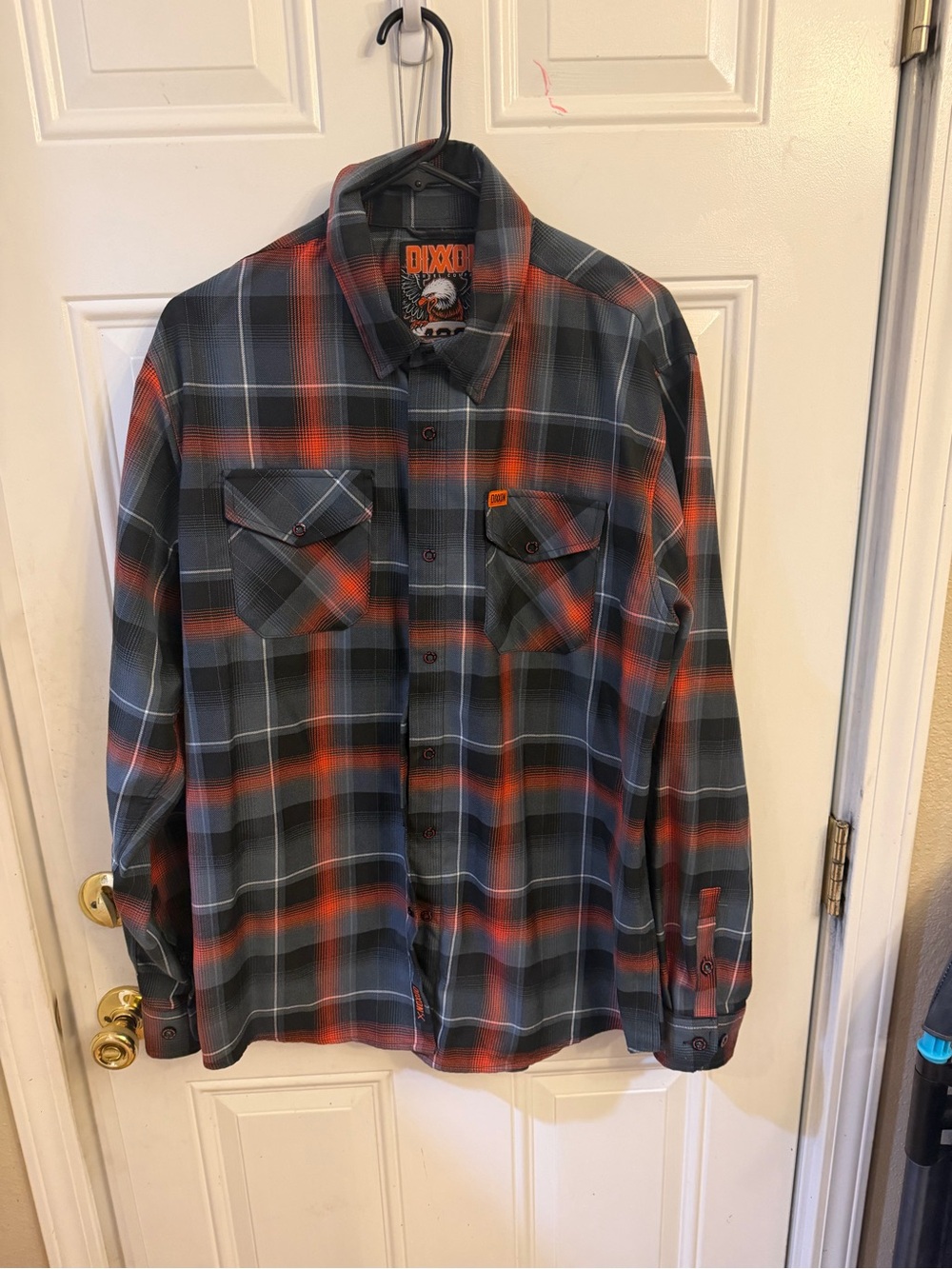 DIXXON Black & Red Plaid Button-Down Shirt